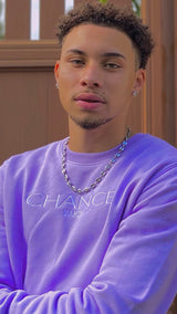 Chance Paris Men Sweatshirt White Embroidered Logo