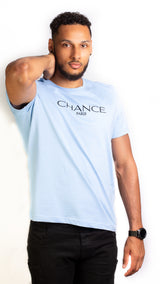 Chance Paris Men T-Shirt Black Embroidered Logo