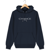 Chance Paris Men Medium Fit Hoodie White Embroidered Logo