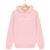 Chance Paris Men Medium Fit Hoodie White Embroidered Logo