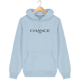 Chance Paris Men Medium Fit Hoodie Black Embroidered Logo