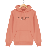 Chance Paris Men Medium Fit Hoodie Black Embroidered Logo