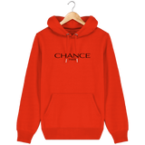 Chance Paris Men Medium Fit Hoodie Black Embroidered Logo