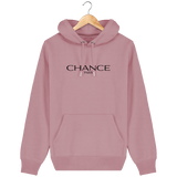 Chance Paris Men Medium Fit Hoodie Black Embroidered Logo