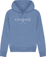 Chance Paris Women Hoodie Medium Fit White Embroidered Logo