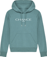 Chance Paris Women Hoodie Medium Fit White Embroidered Logo