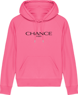 Chance Paris Women Medium Fit Hoodie Black Embroidered Logo