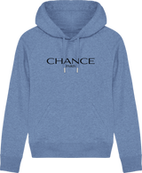 Chance Paris Women Medium Fit Hoodie Black Embroidered Logo