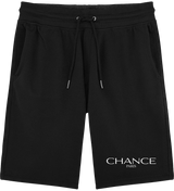 Chance Paris Men Sweatshorts White Embroidered Logo