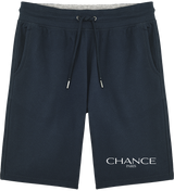 Chance Paris Men Sweatshorts White Embroidered Logo