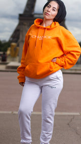 Chance Paris Women Fitted Sweatpants Black Embroidered Logo