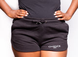 Chance Paris Women Sweatshorts Cuts White Embroidered Logo