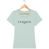 Chance Paris Women Fitted T-Shirt Black Embroidered Logo