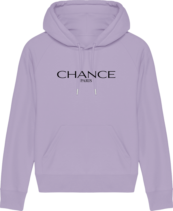 Chance Paris Women Medium Fit Hoodie Black Embroidered Logo