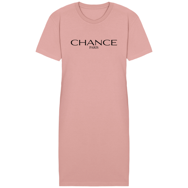 Chance Paris Women T-Shirt Dress Black Embroidered Logo – CHANCE PARIS