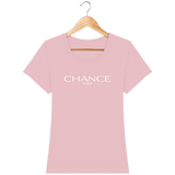 Chance Paris Women Fitted T-Shirt White Embroidered Logo