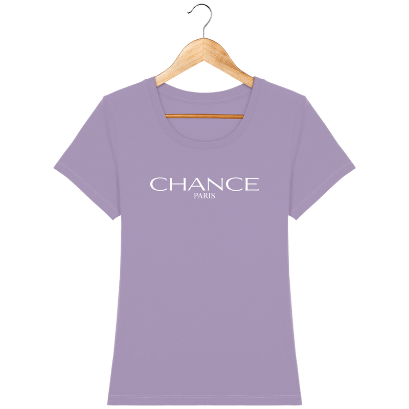 Chance Paris Women Fitted T-Shirt White Embroidered Logo