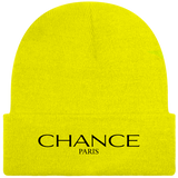 Chance Paris Beanie Black Embroidered Logo